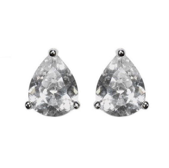 Midnight - Silver Earrings with Black or Clear Cz – Catherine Best